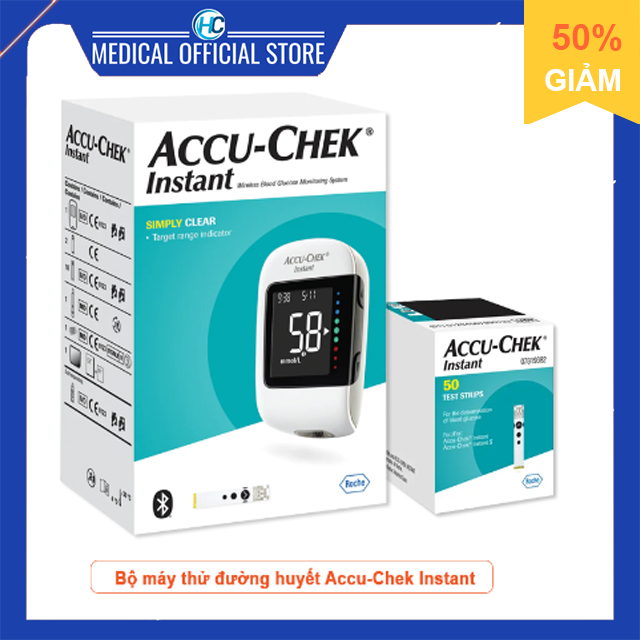 ACCU-CHEK INSTANT - Máy thử đường huyết chính hãng Accuchek (Accu check, Accucheck, Acu check, Acucheck, Acu chek)