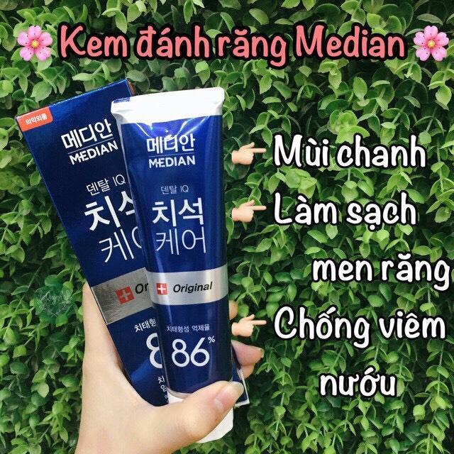 [HCM](màu trắng)Kem Đánh Răng Làm Sạch Cho Hơi Thở Thơm Mát Median Dental IQ 93% Blu 120g