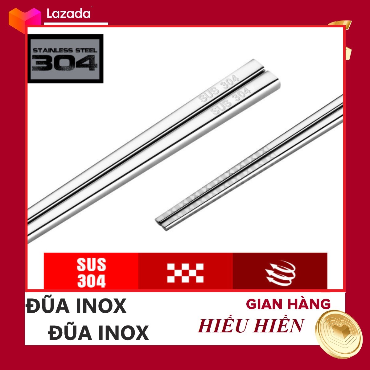 [HCM]ĐŨA INOX 304 - ĐŨA INOX DÙNG MÃI MÃI ( chọn bộ 2 đôi hoăc  5 đôi)-ĐŨA INOX XỊN HÀN NHẬT TRUNG.. ĐŨA INOX 304 CHỐNG TRƯỢT- ĐŨA NHÀ HÀNG KHÁCH SẠN