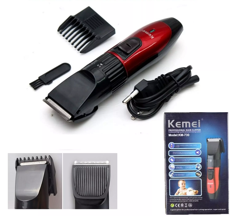 Tông Đơ Cắt Tóc Gia Đình Sạc Điện Kemei 730 Dụng Cụ Cắt Tóc Tỉa Tóc Chuyên Nghiệp,Tăng Đơ Hớt Tóc Không Dây Sạc Pin Cho Người Lớn, Trẻ Em, Trẻ Nhỏ, Trẻ Sơ Sinh An Toàn Tiện Dụng