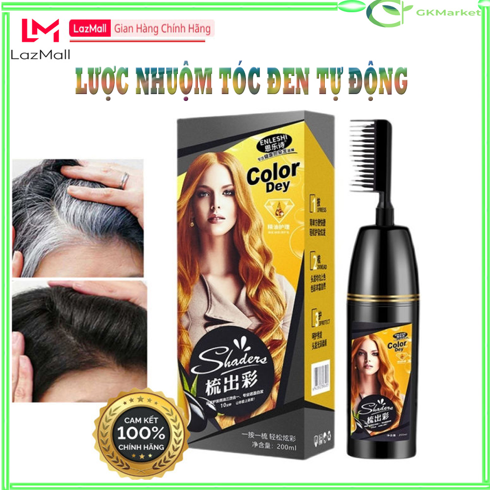 Lược nhuộm tóc đen thông minh shaders 200ml chiết xuất từ thảo dược - bền màu - an toàn cho da - gkmarket chính hãng