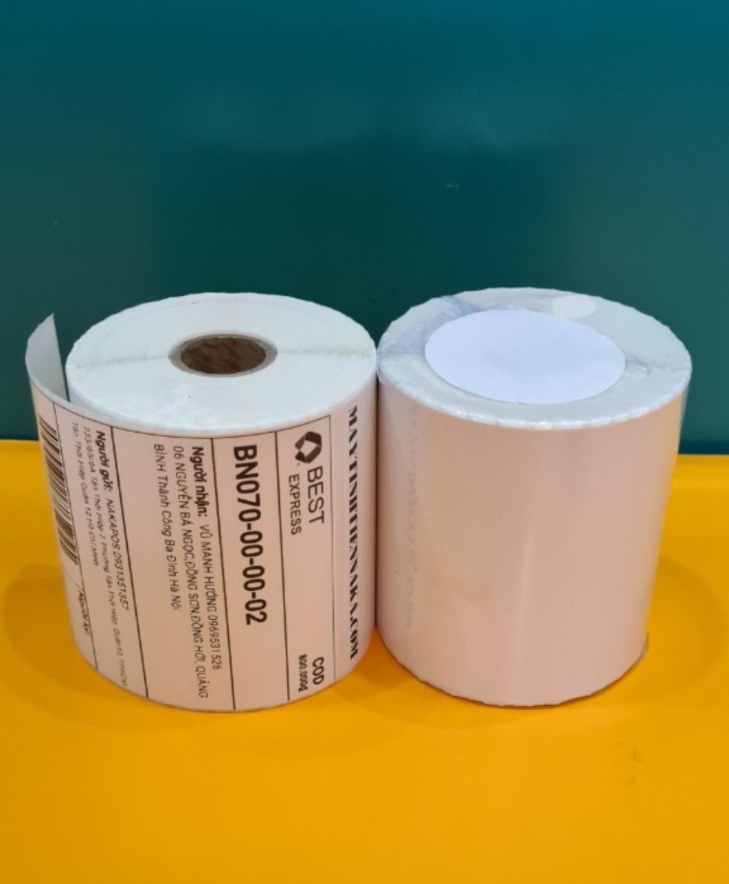 Giấy in đơn hàng best giấy in nhiệt 75x105 tự dán cuộn 30m tem có sẵn lớp dán giấy nhiệt 7.5x10.5 cm in vận đơn 75105 tem vận chuyển