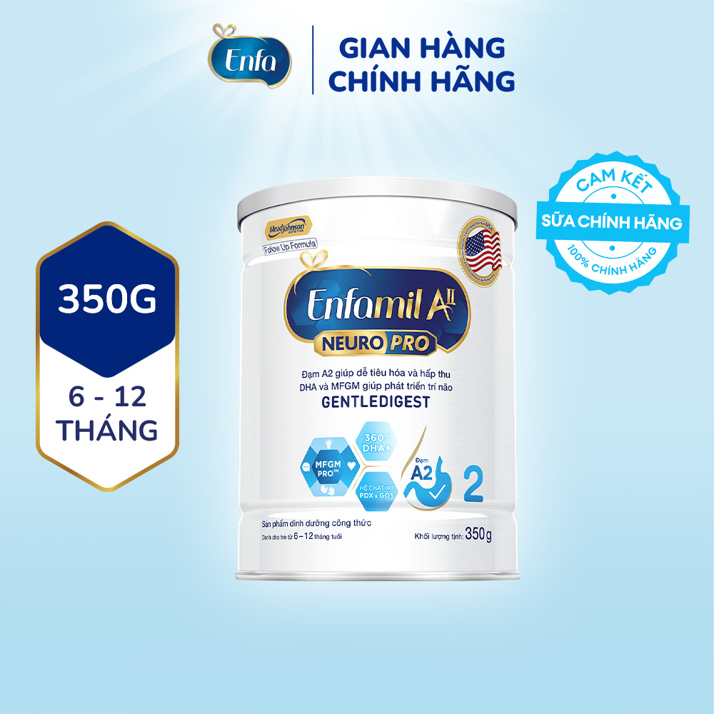 Sữa bột Enfamil A2 Neuropro 2 cho trẻ từ 6-12 tháng tuổi – 350g