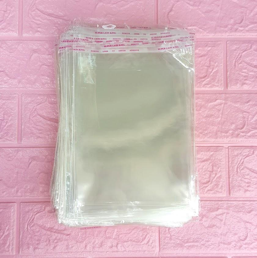 1kg Túi Opp dán mép 16x20cm (+ 4cm) - Túi ni lông băng keo dán miệng - Bao nilon dán miệng