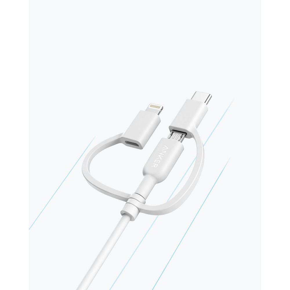 Cáp Anker A8436 3 đầu type c-micro-lightning 0.9m Powerline sản phẩm chất lượng cao đảm bảo sức khỏe người dùng cam kết cung cấp mặt hàng đang được săn đón