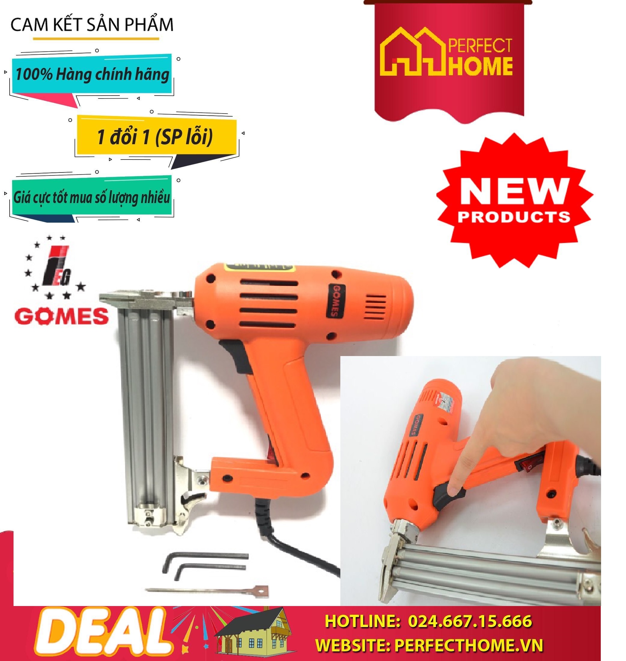 Máy bắn đinh gomes gb-5030t mct-gb-5030t công suất 1850w