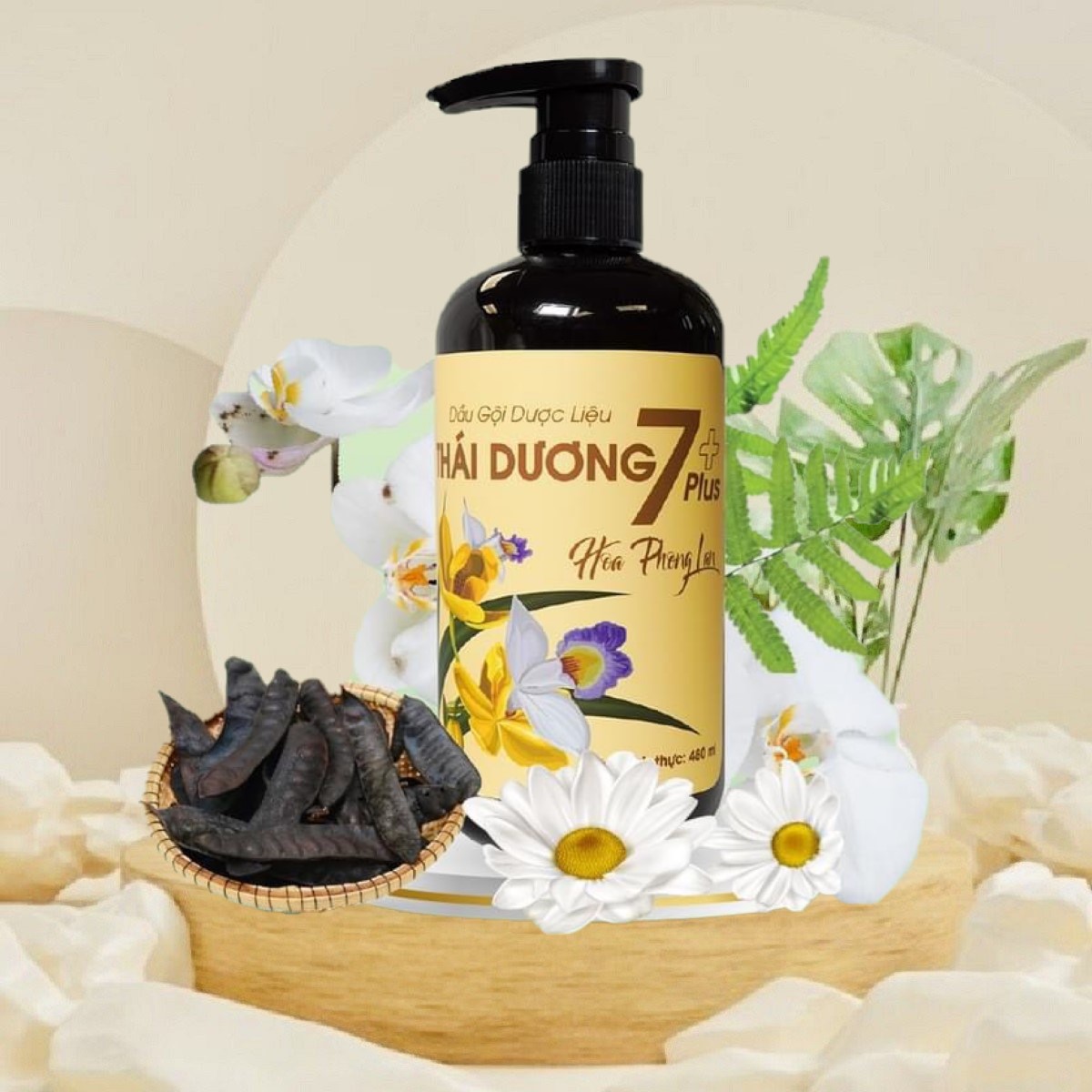 Dầu Gội Dược Liệu Thái Dương 7Plus 250ml Tóc Óng Mượt 7 Ngày Không Gàu Ngứa Hôi Khét Không Phai Màu Tóc Thai Duong 7 Plus Herbal Shampoo