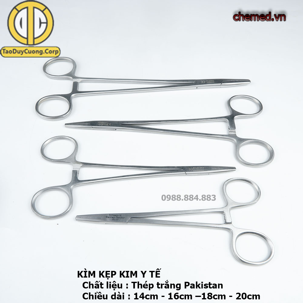 Kìm kẹp y tế, kìm thép trắng pakistan dùng trong y tế các size