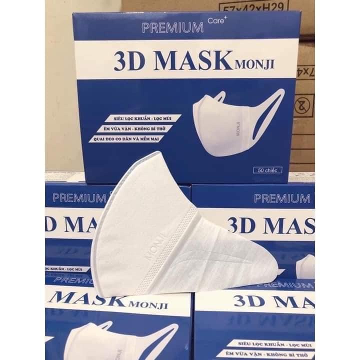 Hộp 50c khẩu trang 3D Mask Monji- hàng công ty chính hãng