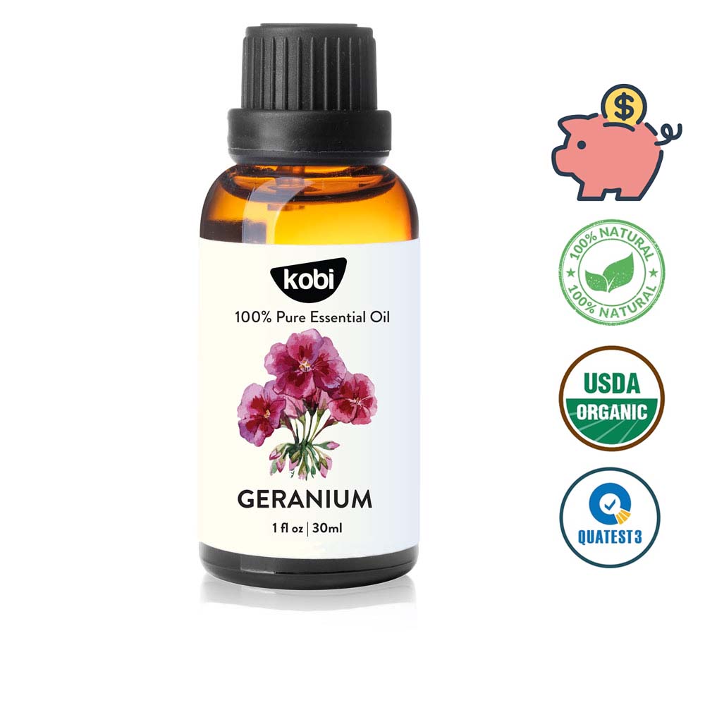Tinh dầu Phong Lữ Kobi Geranium essential oil giúp thơm phòng, giảm căng thẳng - 30ml