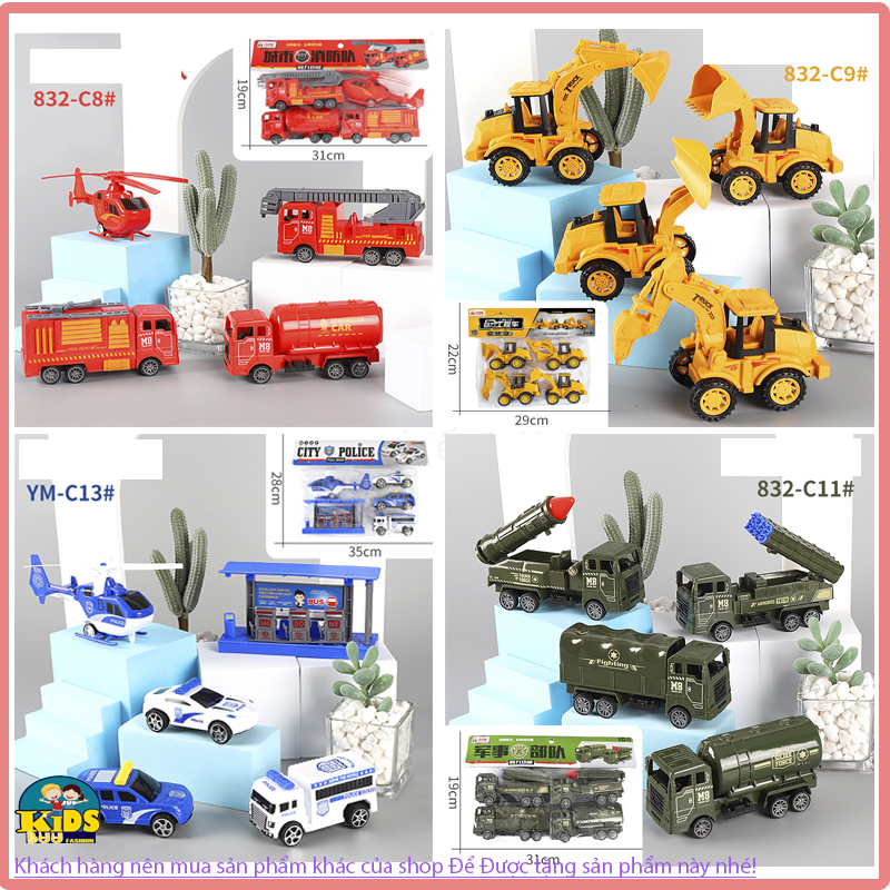 [RẺ VÔ ĐỊCH] Set ô tô,máy bay,cứu hỏa, xe bồn ben 4 cái to cực đẹp, chát liệu nhựa pvc không độc hại, có cót cho bé chơi, hàng an toàn cho trẻ nhỏ