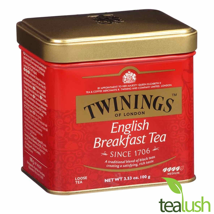 Trà lá Twinings English Breakfast – Trà hộp thiếc cao cấp 100gr (LOOSE TEA)