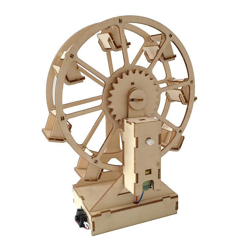 Đồ chơi giáo dục bộ lắp ghép gỗ đu quay theo phương pháp giáo dục stem steam