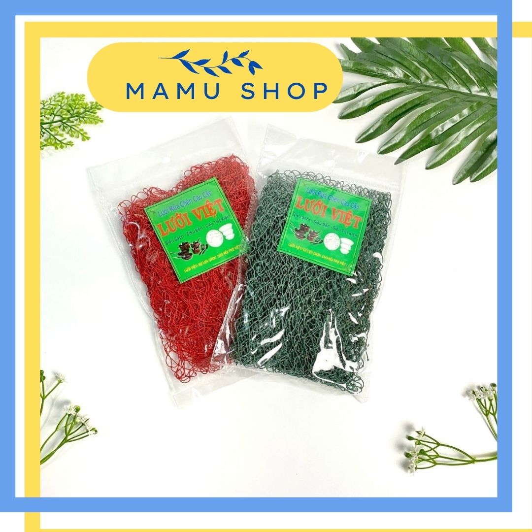 Lưới rửa chén bát cao cấp miếng rửa chén Lưới việt Mamu shop M28