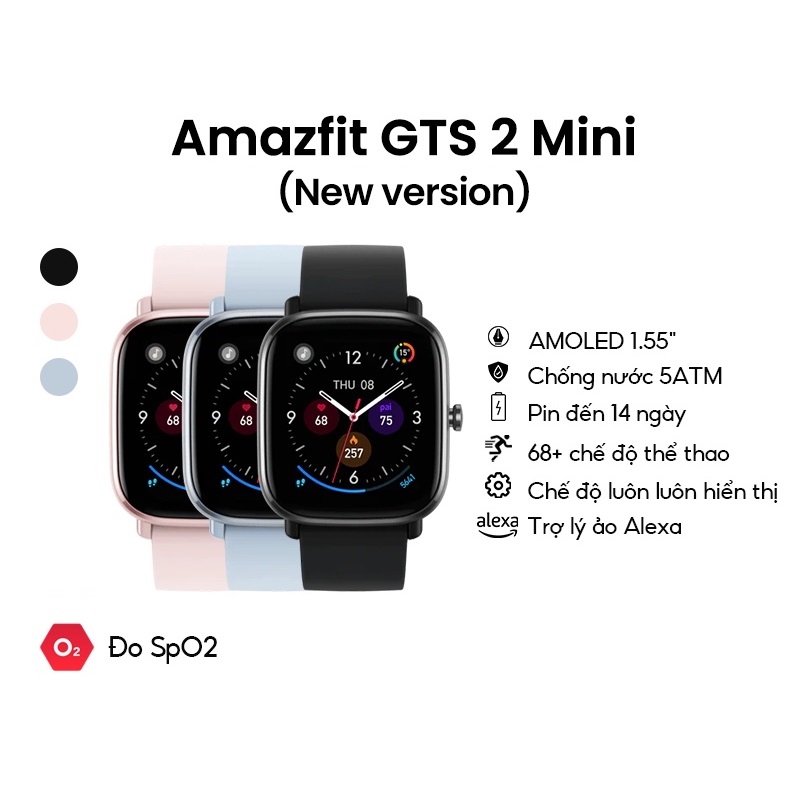 New Version Đồng hồ thông minh Amazfit GTS 2 mini - Hàng chính hãng - Bảo