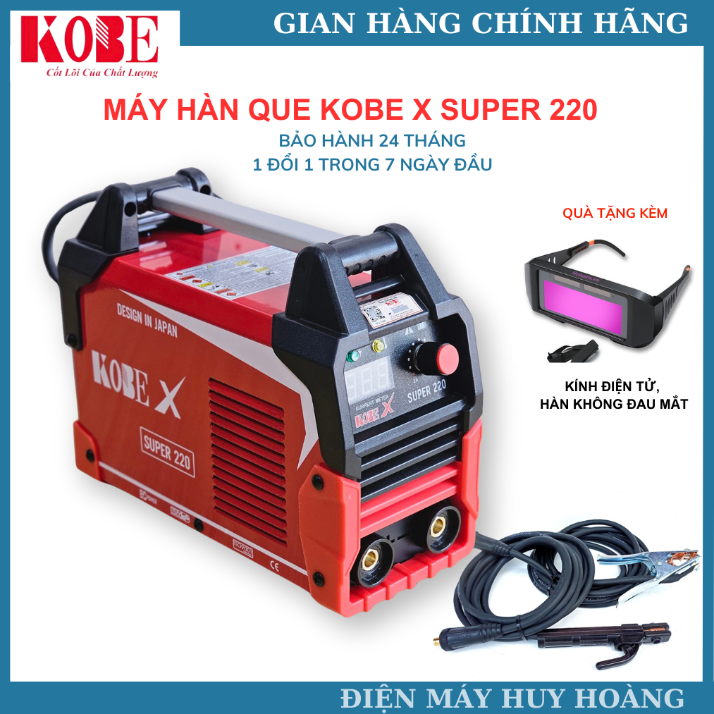 Máy hàn nhật kobe x 220 chuyên que hàn 2.5li -3.2li cho thợ và gia đình