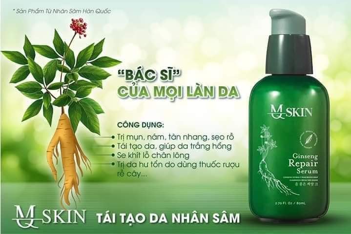 KEM TÁI TẠO DA NHÂN SÂM MQSKIN (Gingseng Repair Serum)