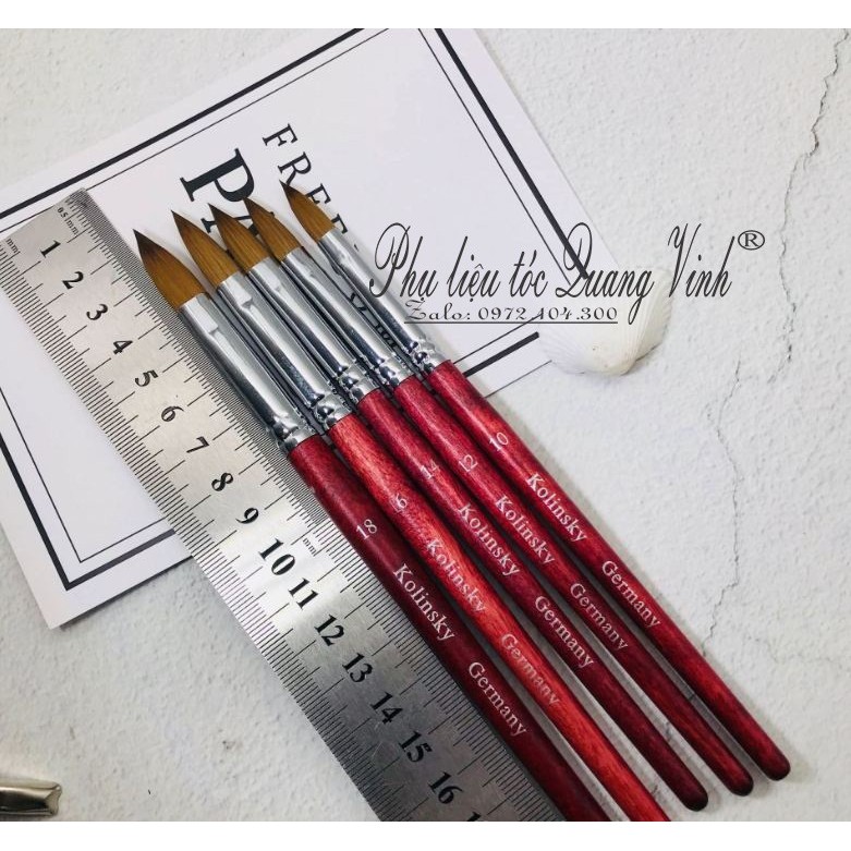 cọ đắp hoa đắp bột Kolinsky Germany số 12, 14, 16, 18, 20