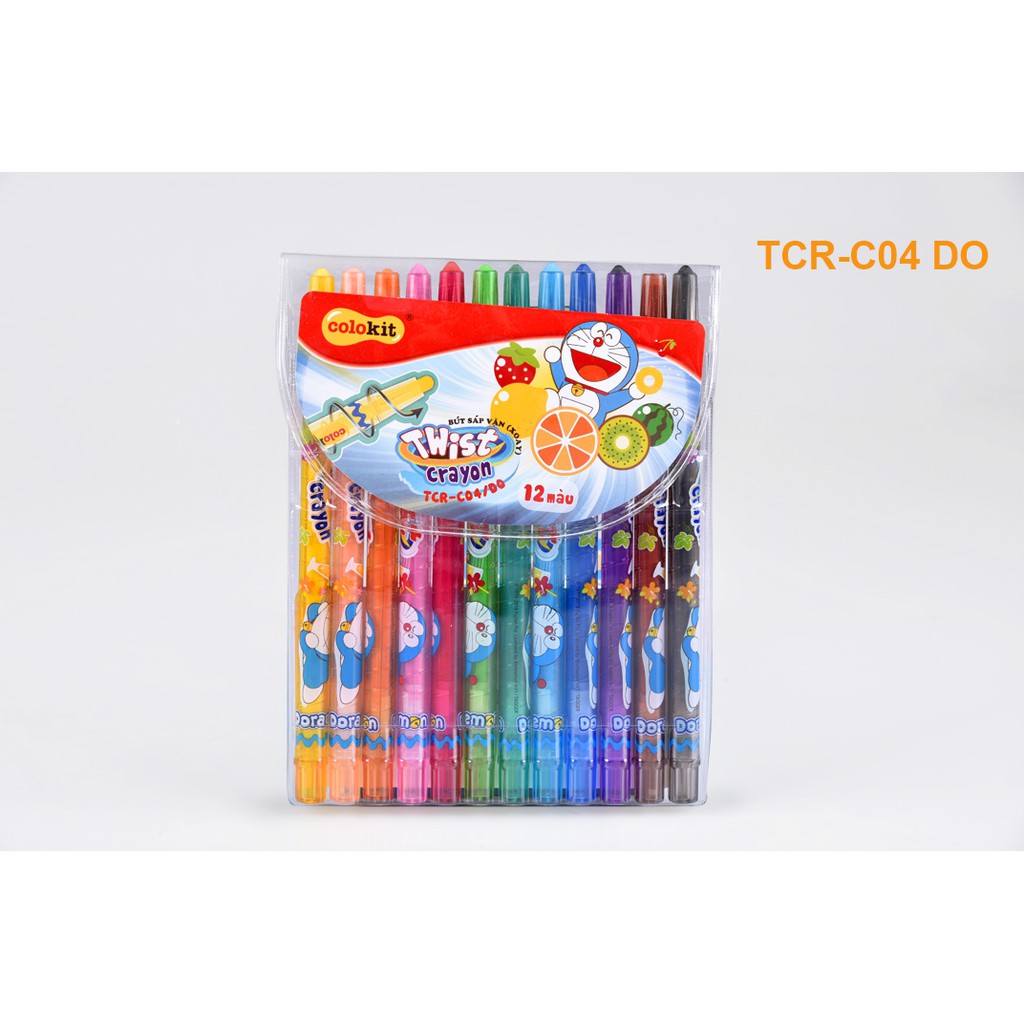 Bút sáp vặn 12 màu Doraemon tcr-c04/do đa dạng mẫu mã chất lượng sản phẩm đảm bảo và cam kết hàng đúng như mô tả