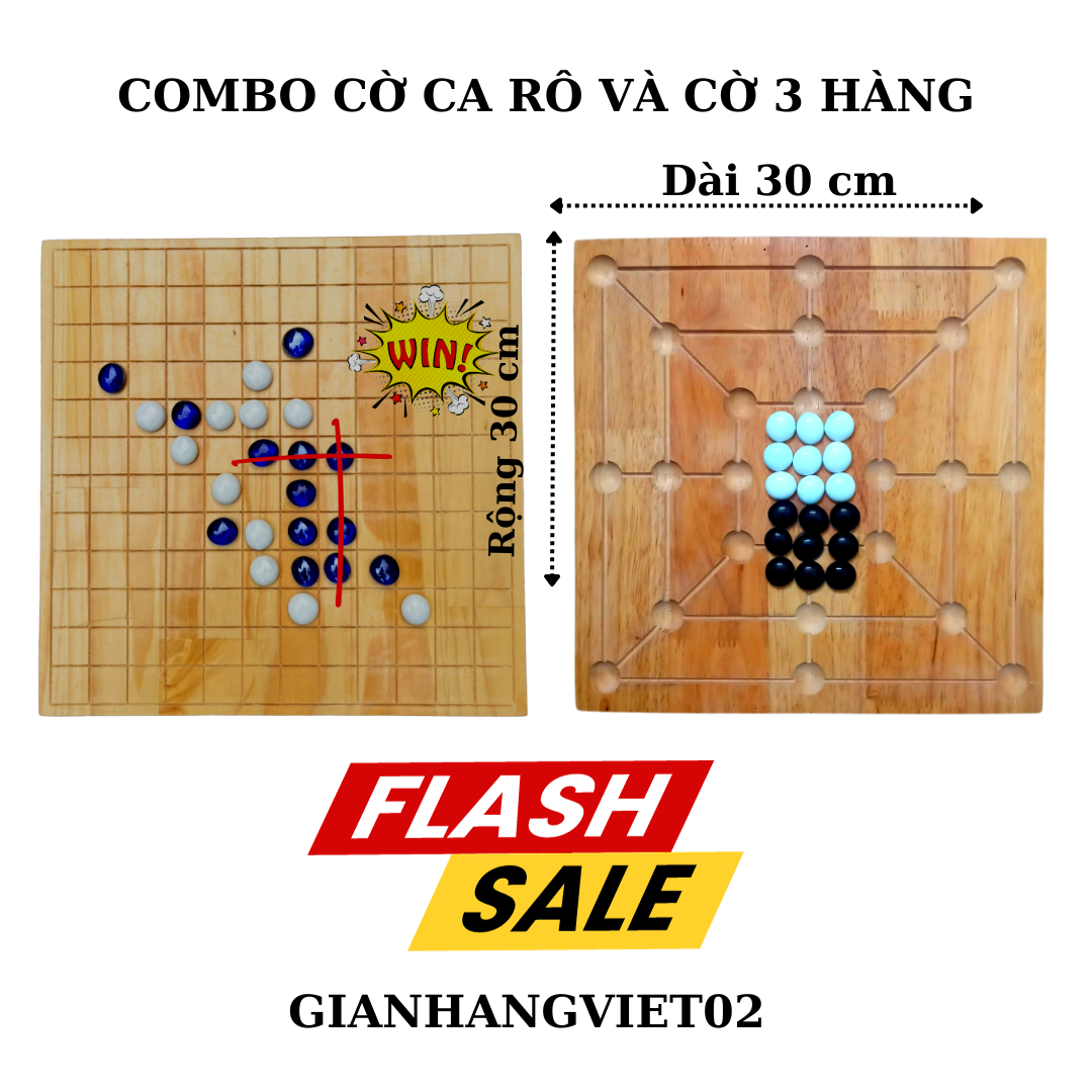 Bộ cờ 2 mặt ca rô và cờ 3 hàng