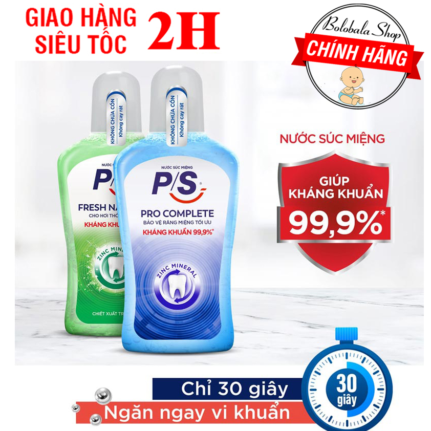 Nước Súc Miệng P/S Fresh Naturals chai 300ml