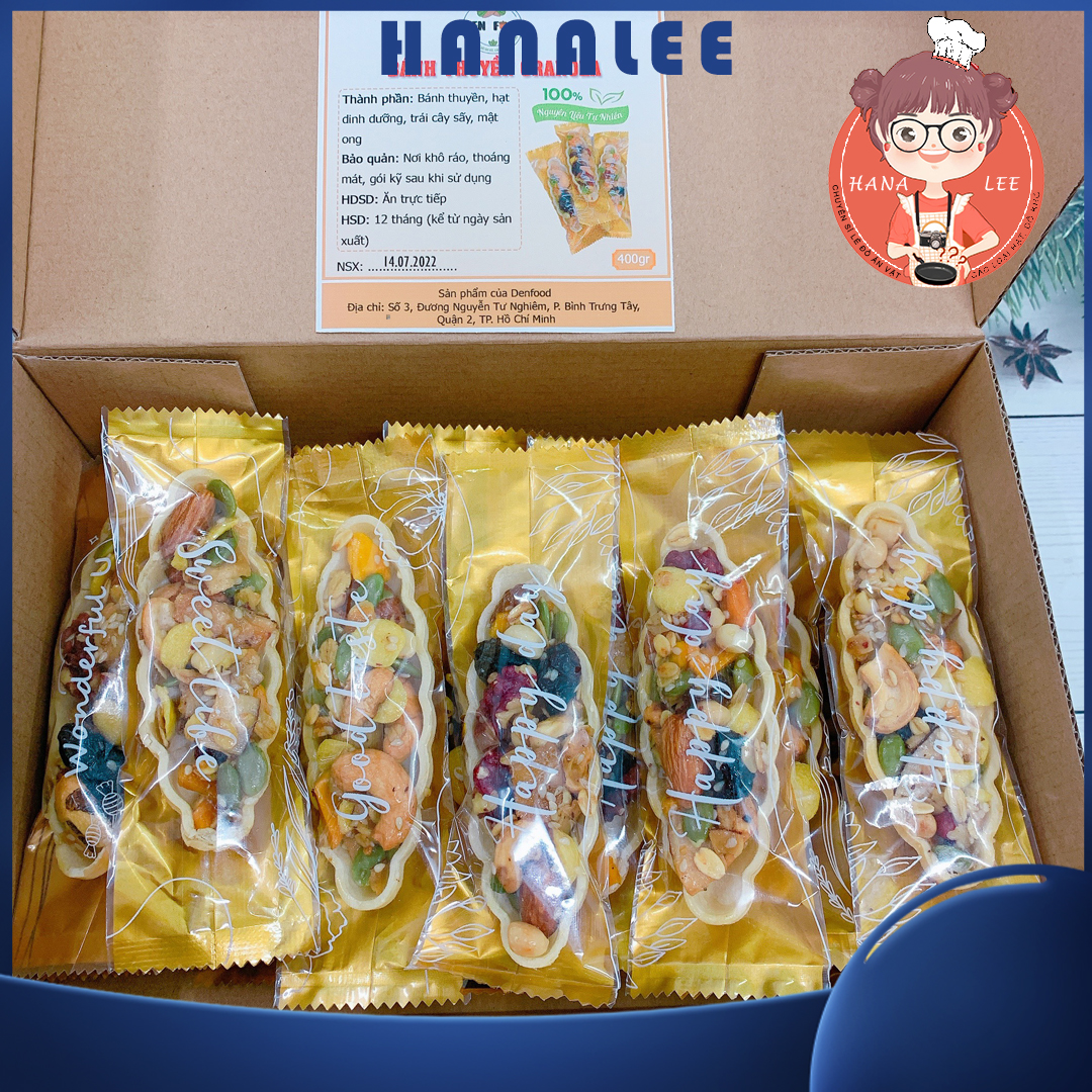 Bánh thuyền mix hạt dinh dưỡng - Granola thuyền - hộp 400gr