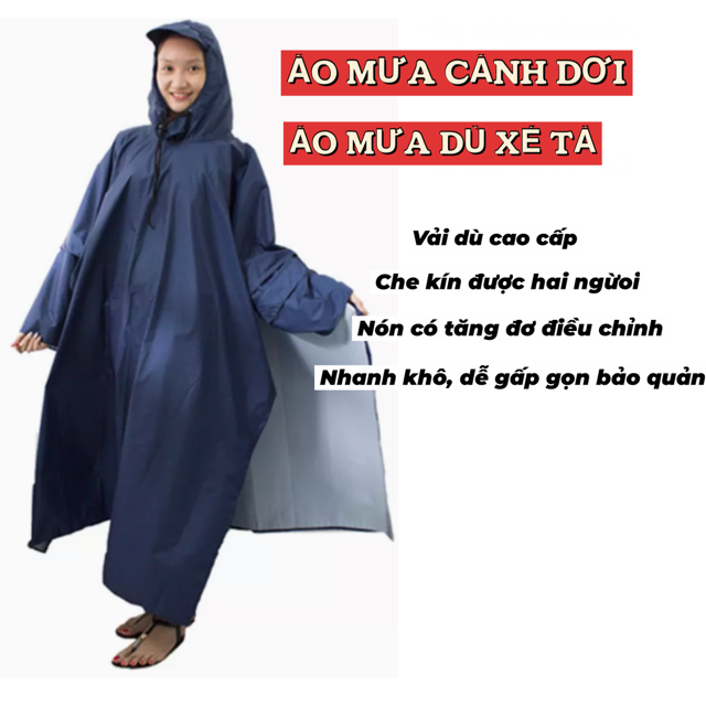 Áo mưa cánh dơi vải dù cao cấp_ size 1.4m