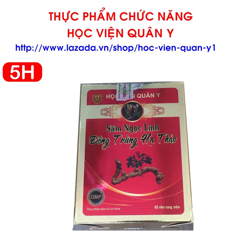 5 hộp Sâm ngọc linh đông trùng hạ thảo 60v Học viện quân y