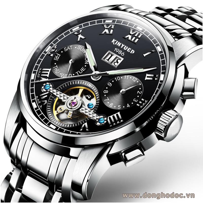 Đồng hồ cơ nam kinyued hazan - đồng hồ cao cấp - đồng hồ thời trang - dây thép đúc đặt - máy automatic - mẫu mới