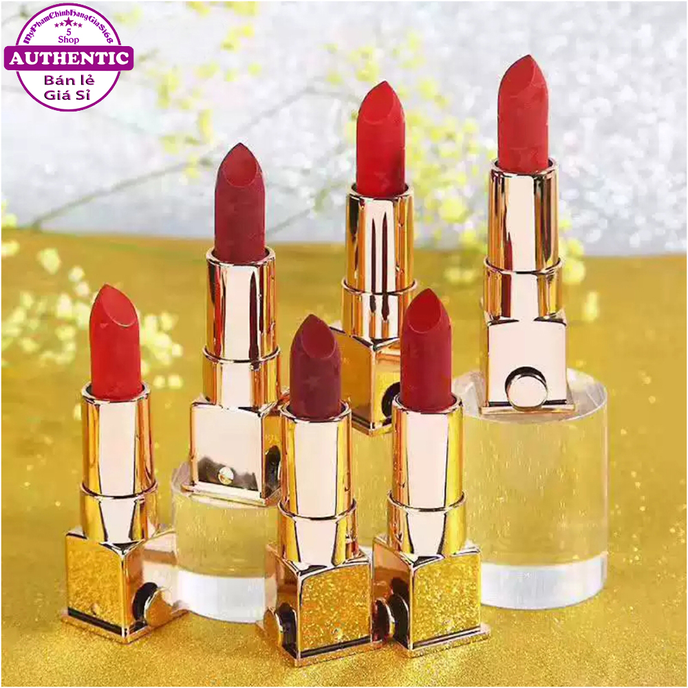 Son Thỏi Lì DMDN Sọc Kim Tuyến Có Gương Tone Màu Thời Thượng