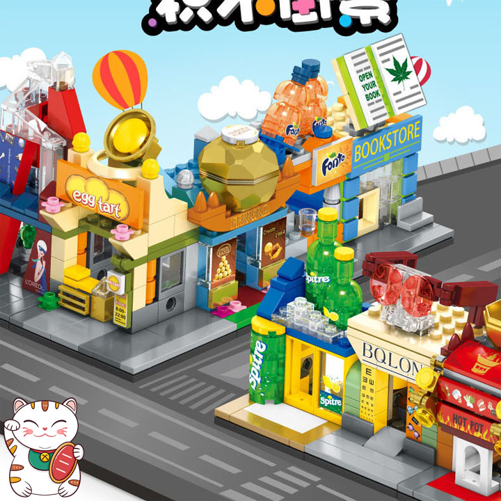 Shop Trong Thành Phố City Đồ Chơi Ghép Hình Lắp Ghép Thông Minh Lego Sembo