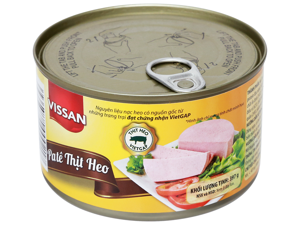 Pate thịt heo Vissan hộp 397g