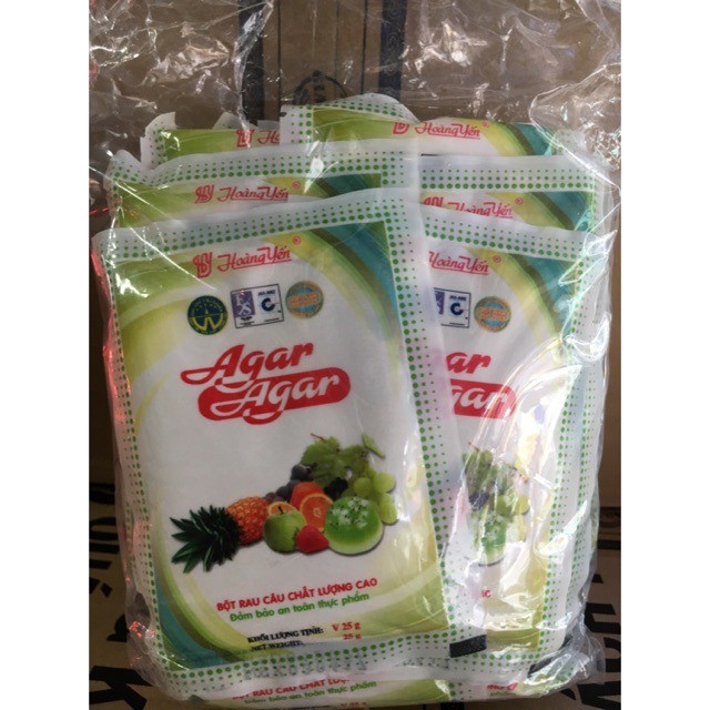 Bột thạch agar hoang yến- bột thạch giòn - thạch nấu chè 25gr/ gói