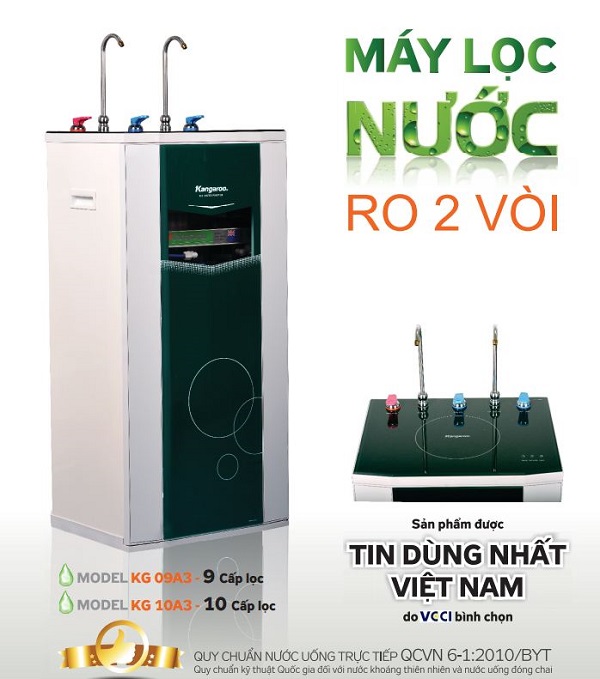 ( CÓ HỖ TRỢ LẮP ĐẶT) MÁY LỌC NƯỚC KANGAROO KG10A3 10 CẤP LỌC, 3 CHẾ ĐỘ NÓNG LẠNH NGUỘI, SHOP CÓ HỖ TRỢ LẮP ĐẶT