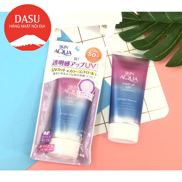 [HCM]Kem Chống Nắng Skin Aqua Tone Up UV Essence SPF 50+ PA++++ 80G Màu Tím