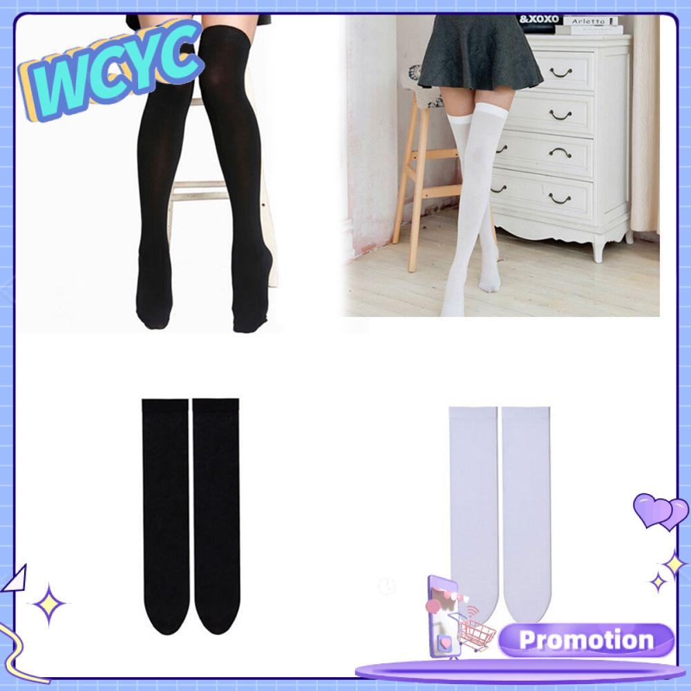 Wcyc vớ nữ co giãn màu đục quyến rũ chất lượng cao vớ qua đầu gối vớ cao đến đùi