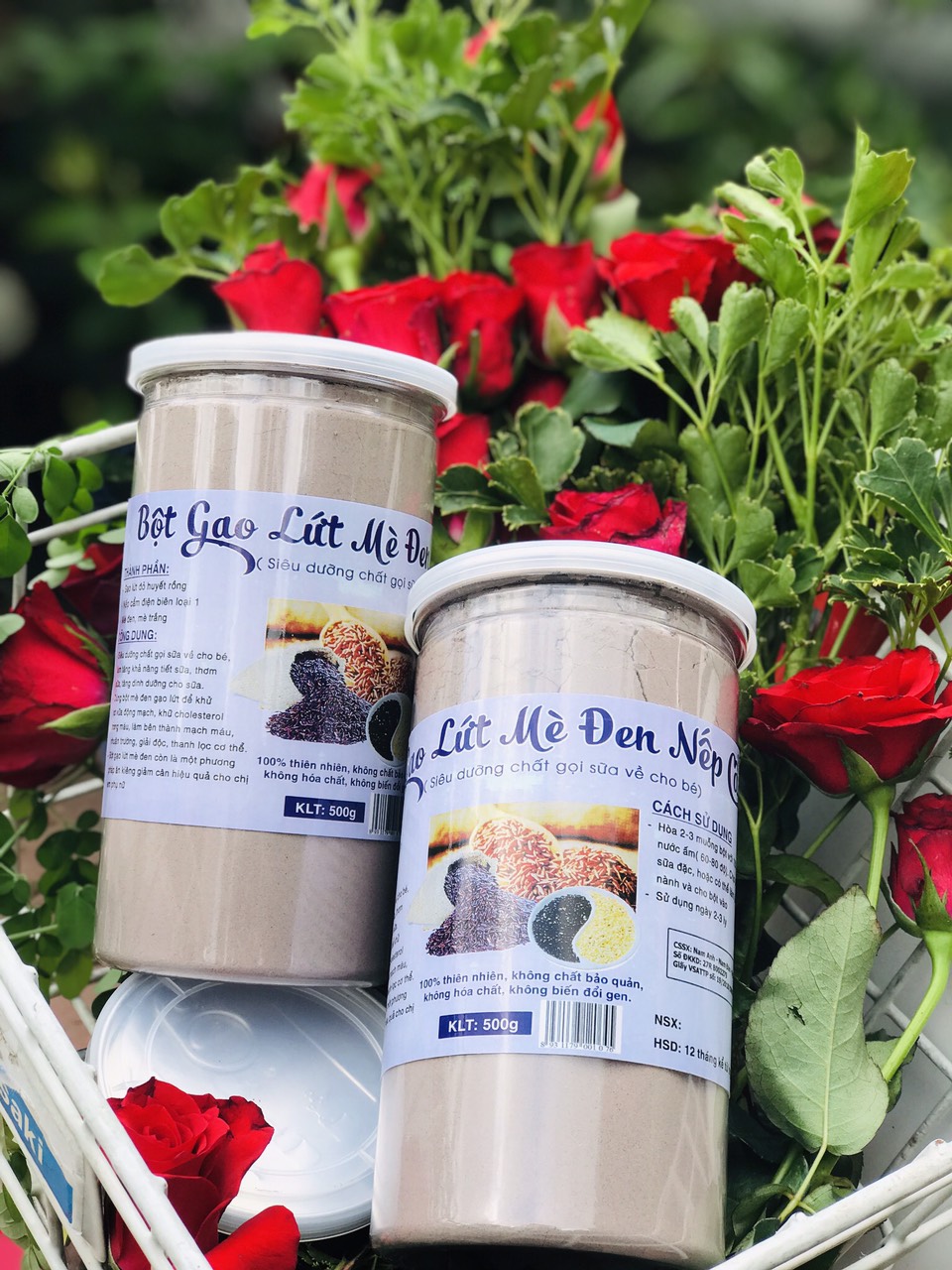 [FREESHIP] Bột Ngũ Cốc Gạo Lứt Nếp Cẩm Mè Đen 500gr, Giàu Dinh Dưỡng