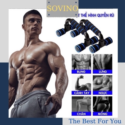 Dụng cụ hít đất - Dụng cụ chống đẩy Tập ngực - dụng cụ tập Gym tại nhà - Sovino Store