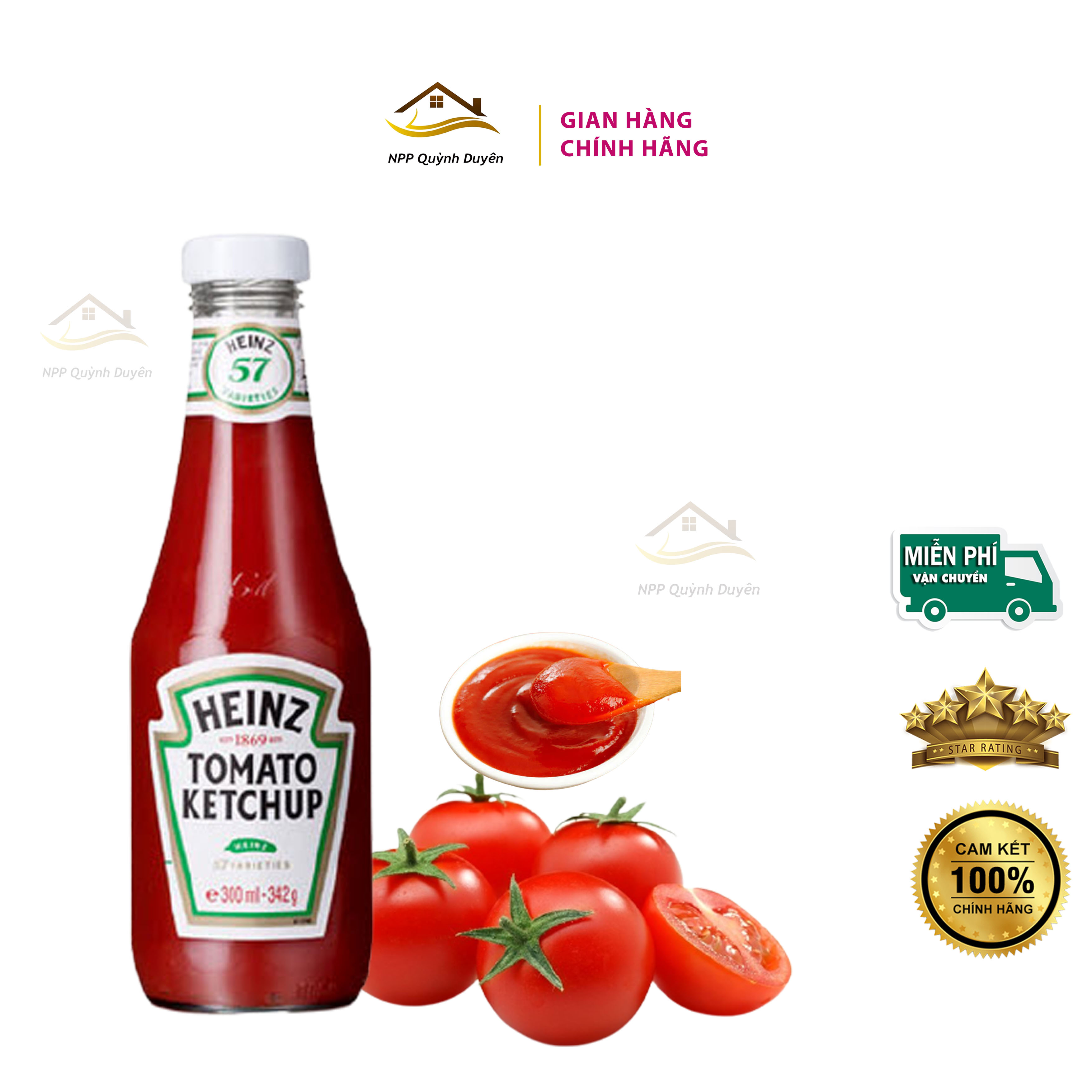 Tương cà Heinz Nhập Khẩu chính ngạch, tương cà chấm piza ngon tuyệt 300g