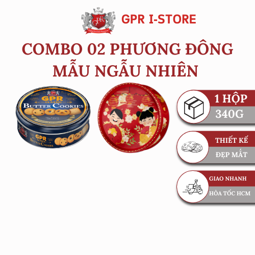 Combo 02 Bánh Quy Bơ GPR 340G Nguyên Bản Công Thức Malaysia, Mẫu Phương Đông, Đồ Ăn Vặt, Làm Quà Tặng, Hộp Ngẫu Nhiên