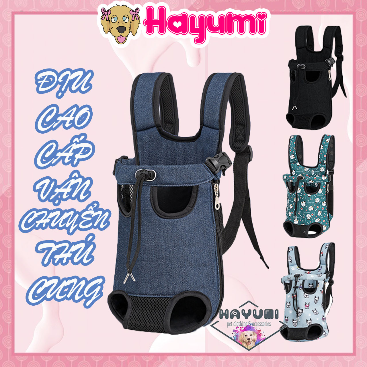 Địu vận chuyển cao cấp dành cho thú cưng - hayumi