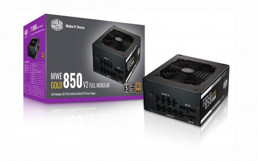Nguồn máy tính cooler master mwe gold 850 v2 850w