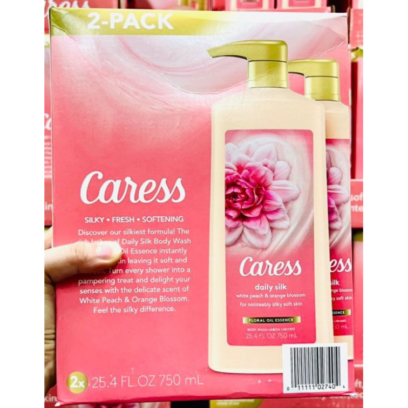 Hàng Nhập Mỹ - 1 Chai Sữa Tắm Hương Hoa Hồng Hiệu Caress Daily Silk - Chai Lớn Size 750Ml