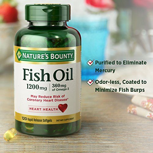 [HCM]Dầu cá Fish Oil bổ mắt tim mạch  Nature’s Bounty Omega3 1200mg D3 120viên