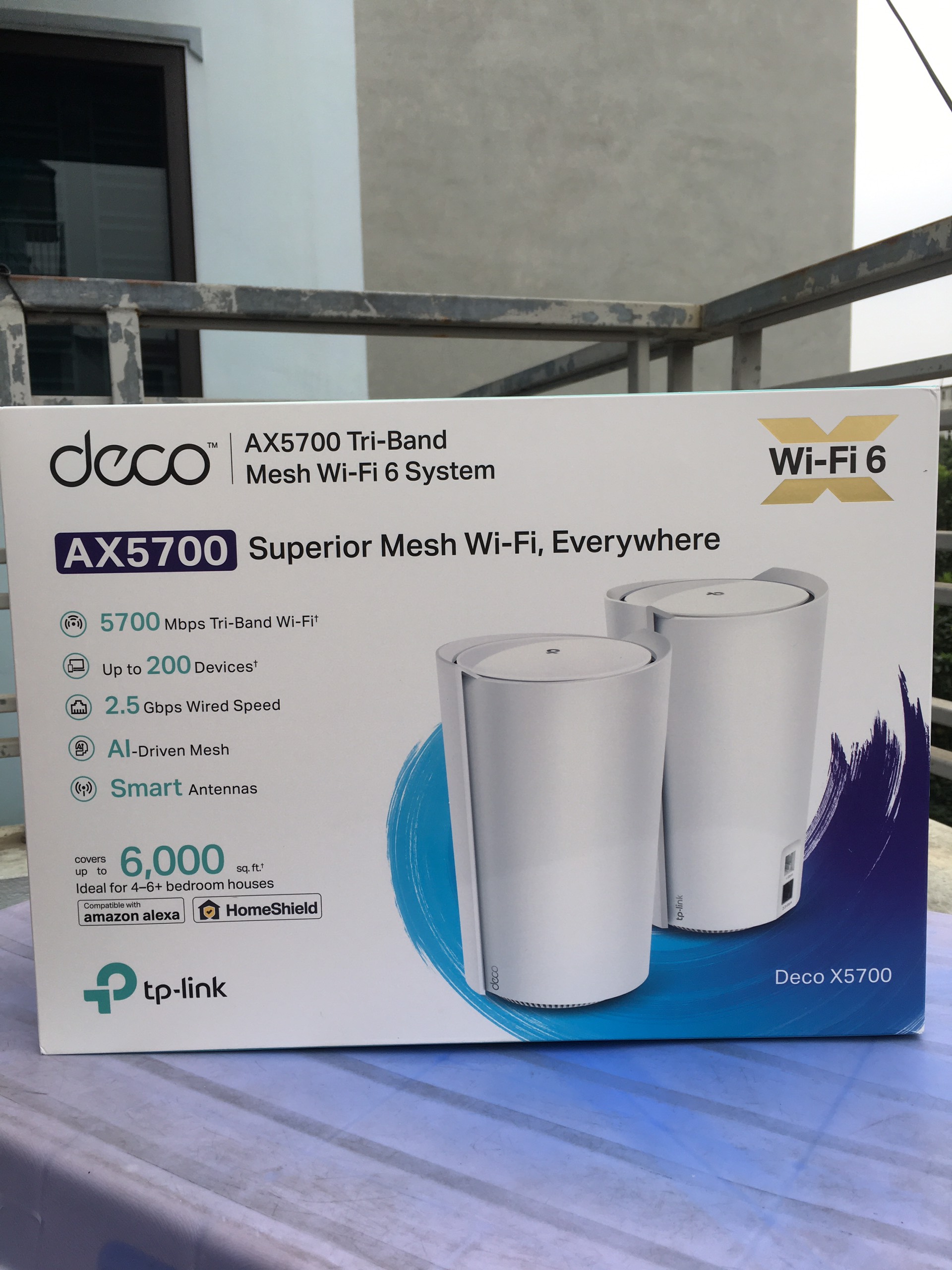 Bộ phát wifi mesh tp-link deco x5700 tri-band, 1 cái, hàng đã sử dụng