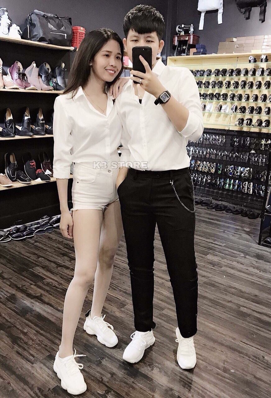 Áo sơ mi nam nữ trắng trơn mẫu mới thời trang cao cấp yameshop97 ym1353