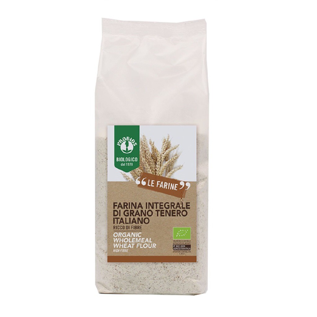 Bột mì nguyên cám hữu cơ 1kg ProBios/Sima Bio - Organic WholeMeal Wheat Flour