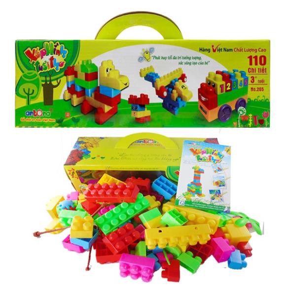 Bộ Đồ Chơi Xếp Hình Tuổi Thơ 110 Chi Tiết Antona
