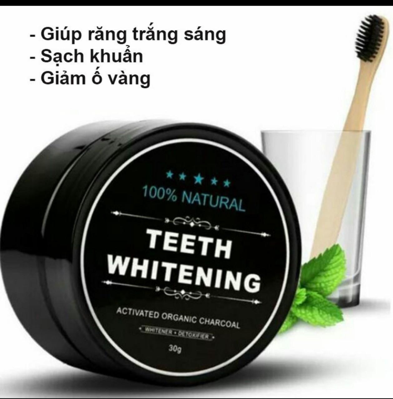 (giá sỉ 50 hũ) Bột Trắng Răng Than Tre Nhật Bản - Teeth Whitening 100% tự nhiên