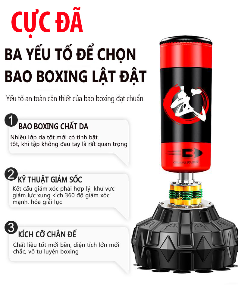 Bao cát boxing lật đật Bao cát đấm bốc Bao cát dùng tại nhà người lớn trẻ em dụng cụ tập gym Bao cát đấm bốc